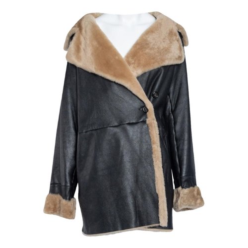 Pre-owned Jil Sander Leather Coat In Multicolour