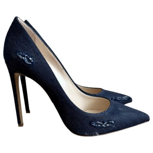 Pre-owned Lerre Leather Heels In Blue