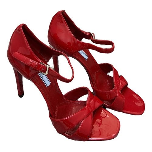 Pre-owned Prada Patent Leather Heels In Red