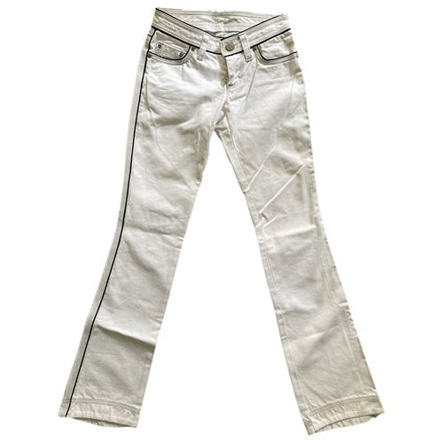 Pre-owned Dsquared2 Slim Jeans In White