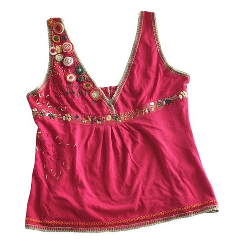 Pre-owned Kenzo Silk Camisole In Red