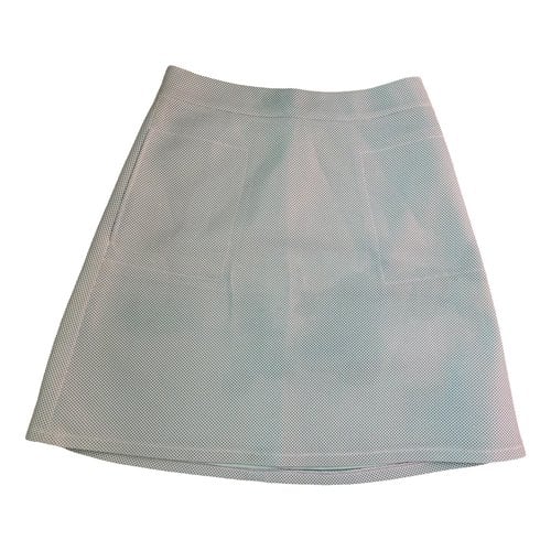 Pre-owned Dkny Mini Skirt In Turquoise