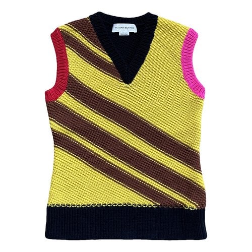 Pre-owned Victoria Beckham Wool Vest In Multicolour