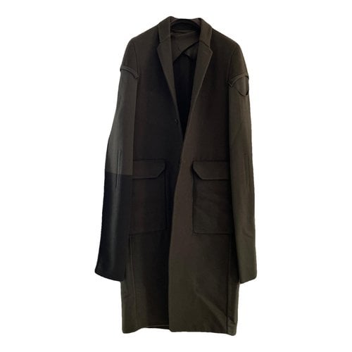 Pre-owned Rick Owens Cashmere Coat In Green