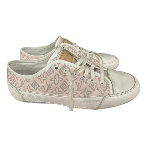 Pre-owned Louis Vuitton Cloth Trainers In Pink