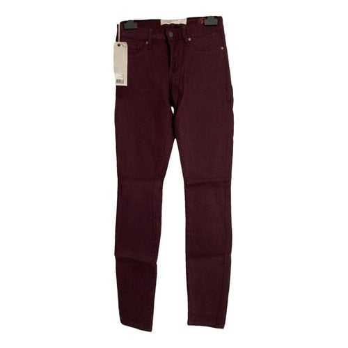 Pre-owned Marc By Marc Jacobs Slim Jeans In Burgundy