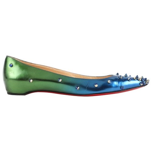 Pre-owned Christian Louboutin Leather Ballet Flats In Multicolour