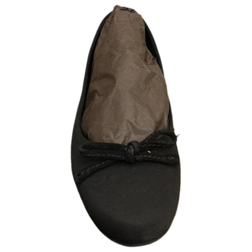 Pre-owned Carshoe Cloth Ballet Flats In Black