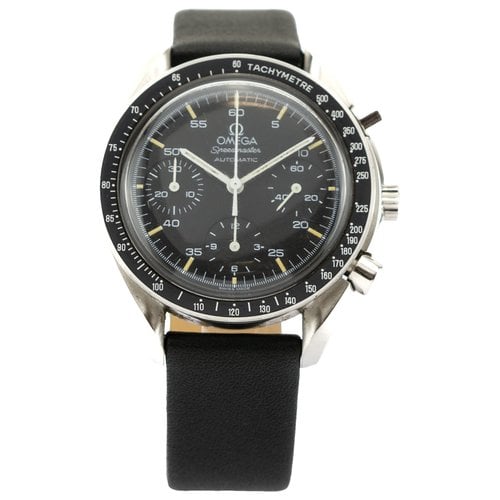 Pre-owned Omega Speedmaster Watch In Black