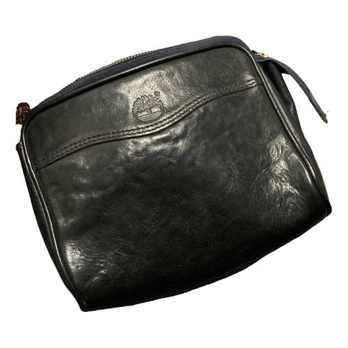 Pre-owned Timberland Leather Clutch Bag In Black