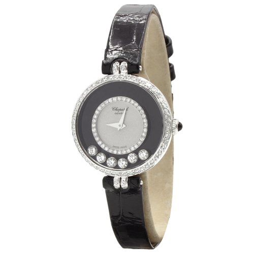 Pre-owned Chopard Happy Diamonds White Gold Watch In Silver