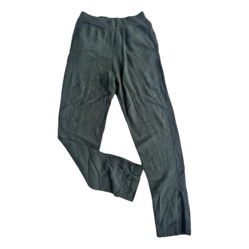 Pre-owned Allude Cashmere Straight Pants In Green