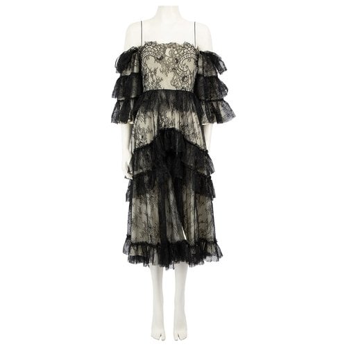 Pre-owned Alexa Chung Lace Dress In Black