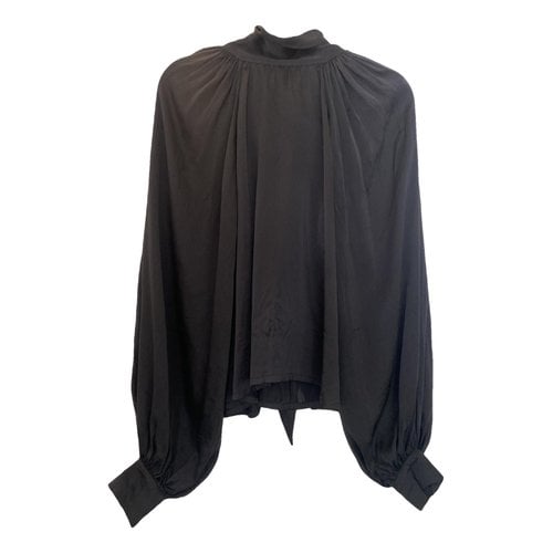 Pre-owned Manoush Silk Blouse In Black