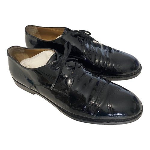 Pre-owned Jimmy Choo Leather Lace Ups In Black