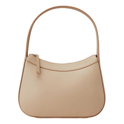 Pre-owned By Far Leather Handbag In Beige