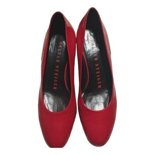 Pre-owned Walter Steiger Patent Leather Heels In Red