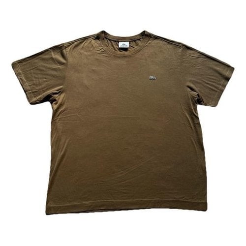 Pre-owned Lacoste T-shirt In Khaki
