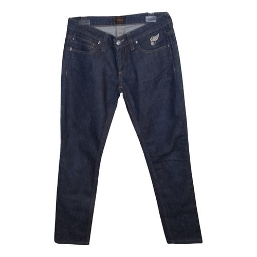 Pre-owned Von Dutch Straight Jeans In Blue