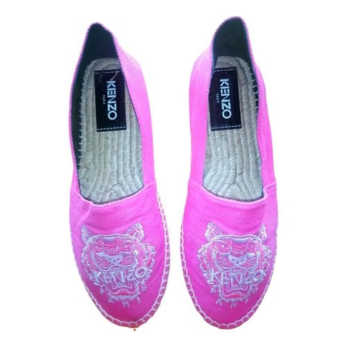 Pre-owned Kenzo Tiger Cloth Espadrilles In Pink