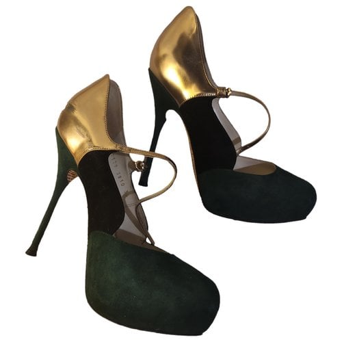 Pre-owned Galliano Leather Heels In Green