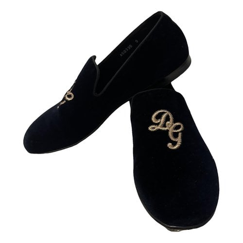 Pre-owned Dolce & Gabbana Flats In Blue