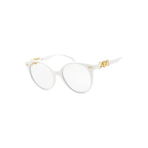 Pre-owned Versace Oversized Sunglasses In White