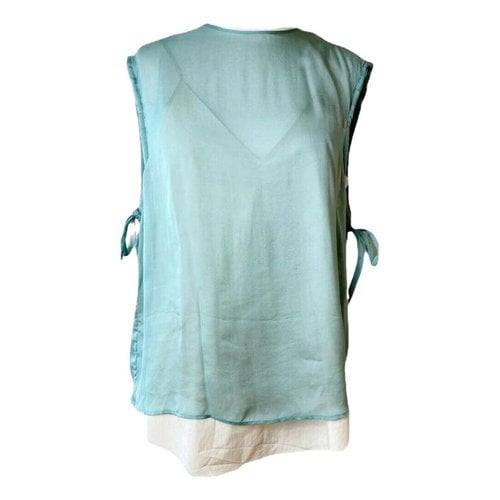 Pre-owned Alysi Silk Blouse In Green