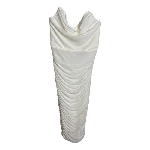 Pre-owned Michael Costello Mid-length Dress In White