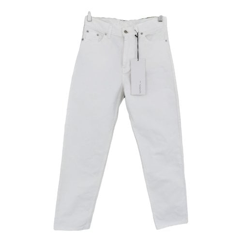Pre-owned Margaux Lonnberg Straight Jeans In White