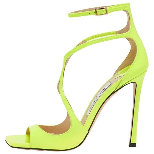 Pre-owned Jimmy Choo Patent Leather Sandal In Yellow