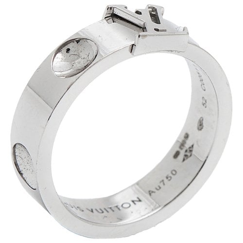 Pre-owned Louis Vuitton White Gold Ring