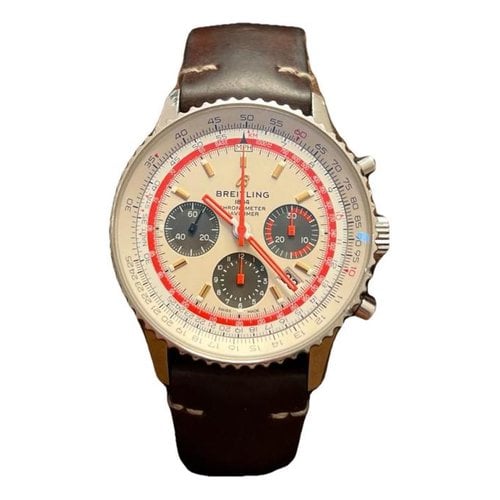 Pre-owned Breitling Navitimer Watch In Burgundy
