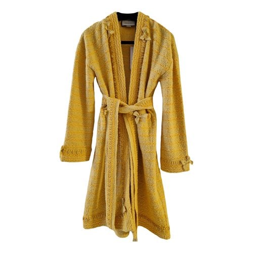 Pre-owned Gucci Wool Cardigan In Yellow