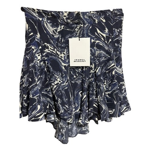Pre-owned Isabel Marant Silk Mid-length Skirt In Blue