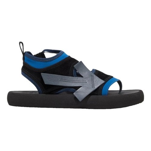 Pre-owned Off-white Leather Sandals In Blue