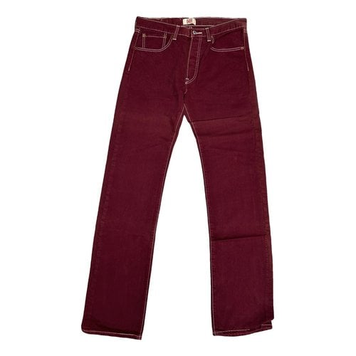 Pre-owned Levi's 501 Straight Jeans In Burgundy