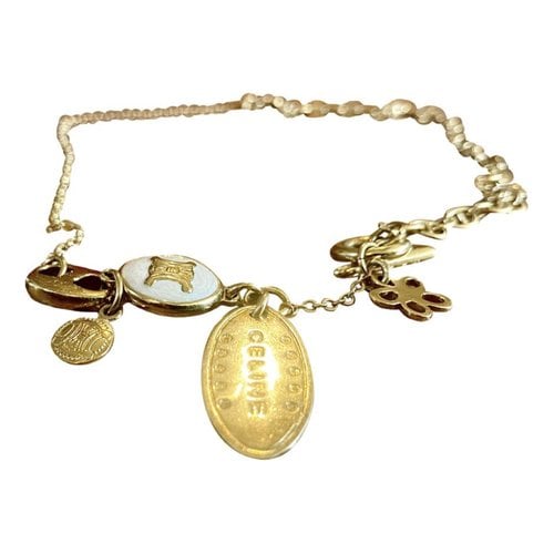 Pre-owned Celine Silver Necklace In Gold
