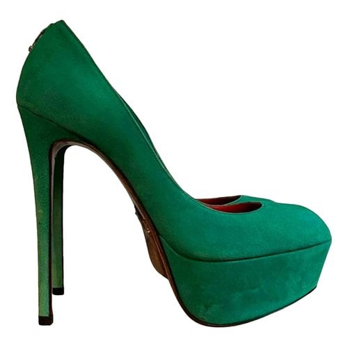 Pre-owned Cesare Paciotti Heels In Green