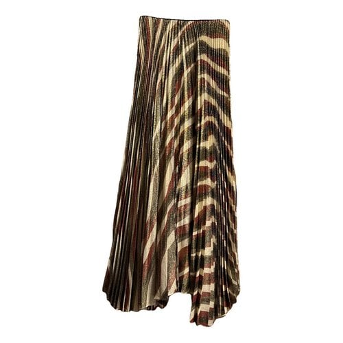 Pre-owned Alice And Olivia Silk Maxi Skirt In Multicolour
