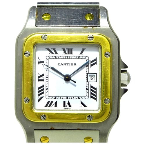 Pre-owned Cartier Santos Galbã©e Yellow Gold Watch