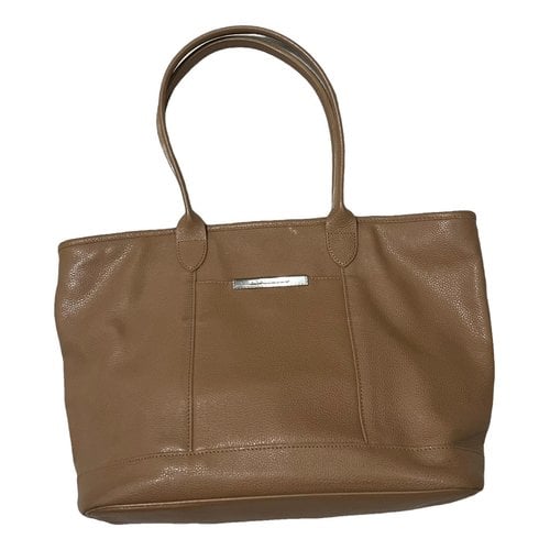 Pre-owned Longchamp Leather Tote In Brown
