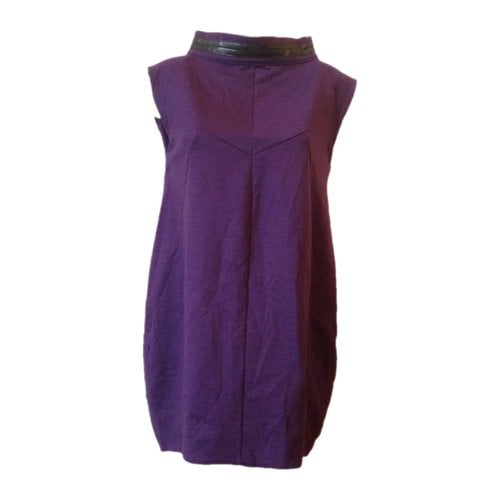 Pre-owned Marc By Marc Jacobs Wool Mini Dress In Purple