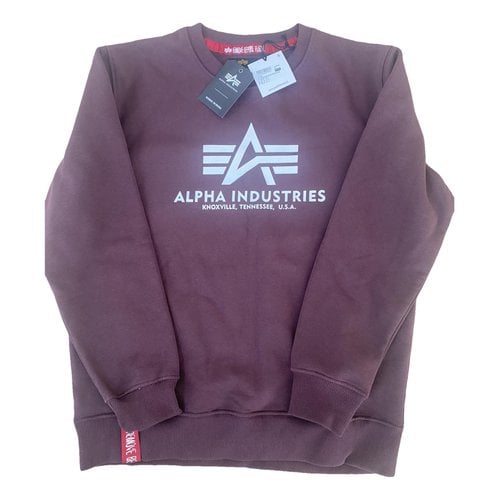 Pre-owned Alpha Industries Sweatshirt In Brown