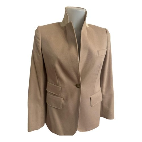 Pre-owned Max Mara Cashmere Suit Jacket In Beige