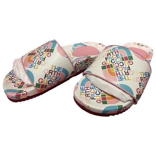 Pre-owned The North Face X Gucci Leather Mules In Multicolour