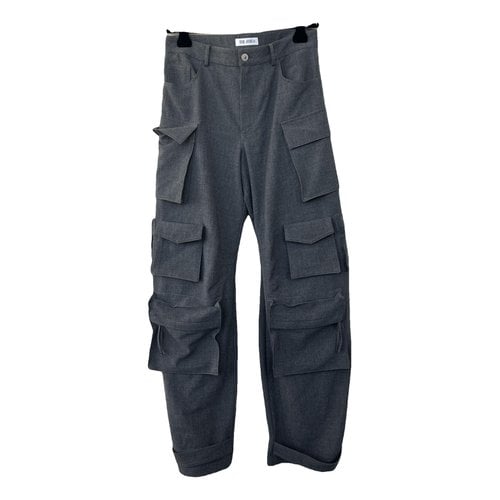 Pre-owned Attico Trousers In Grey
