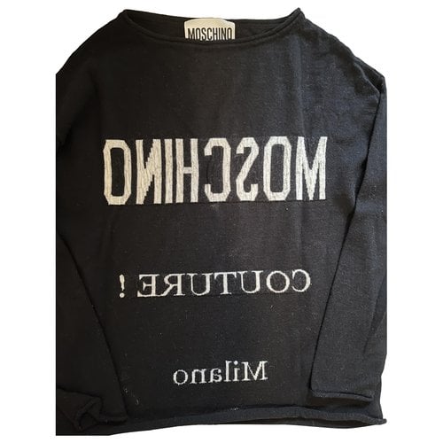Pre-owned Moschino Wool Jumper In Black