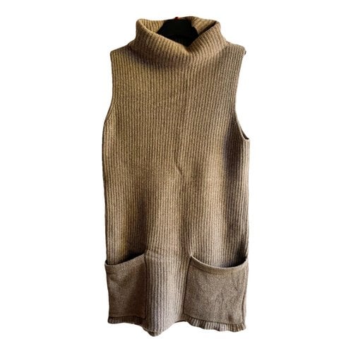 Pre-owned Strenesse Wool Mid-length Dress In Brown