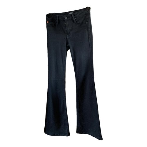 Pre-owned Hudson Trousers In Black